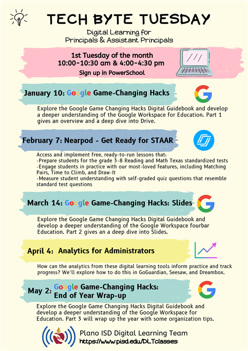 tech byte Tuesday schedule